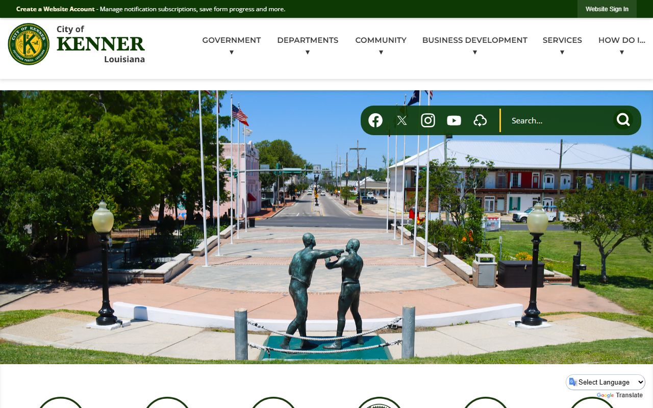 Jefferson Parish Clerk of Court homepage for Kenner civil court records