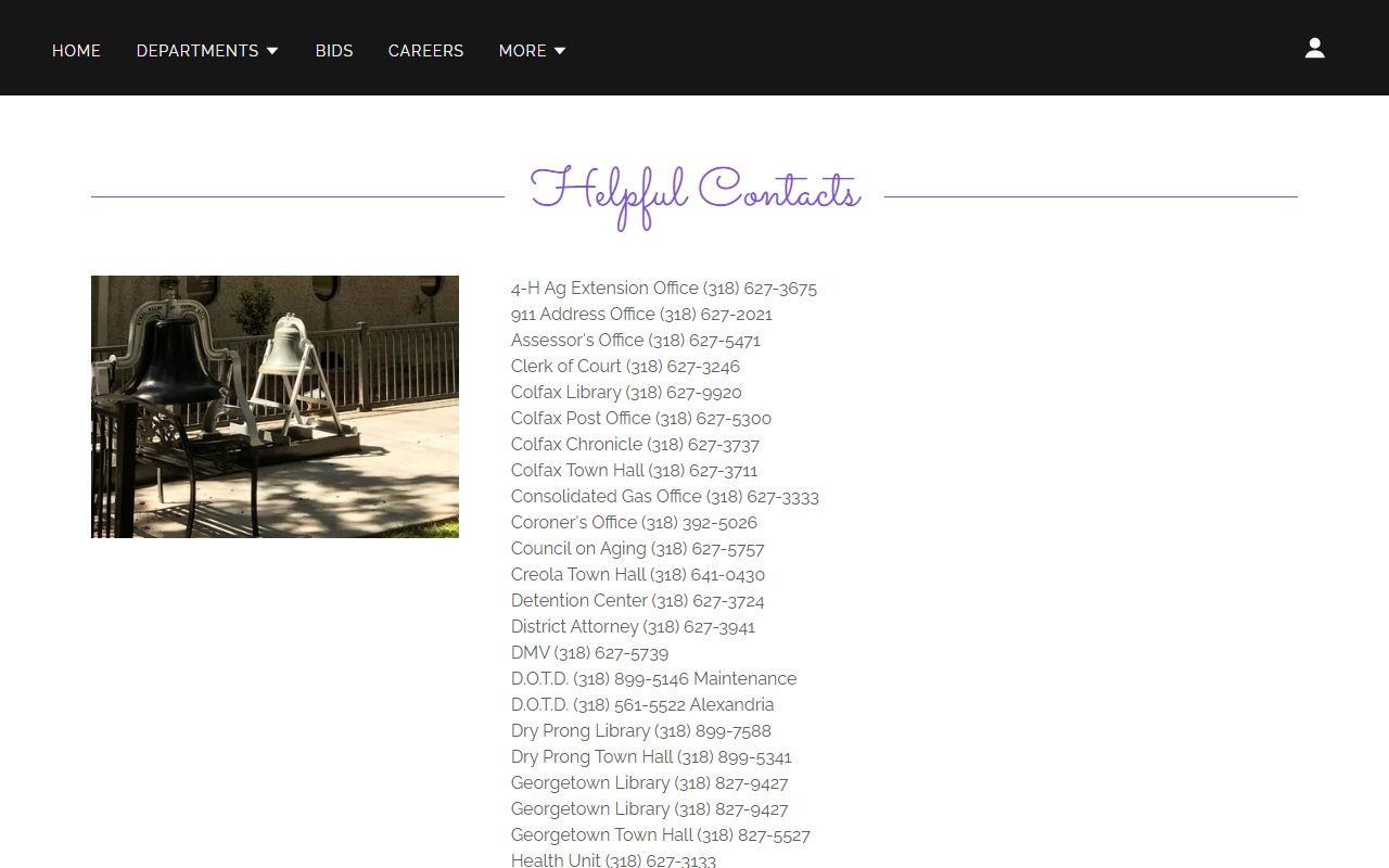 Grant Parish civil record search portal page showing case lookup tools