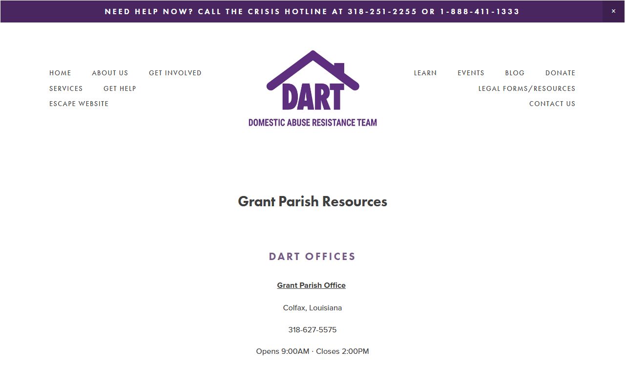 Grant Parish Clerk online records page showing portal access options