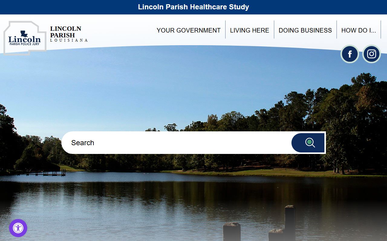 Lincoln Parish Clerk of Court official website homepage